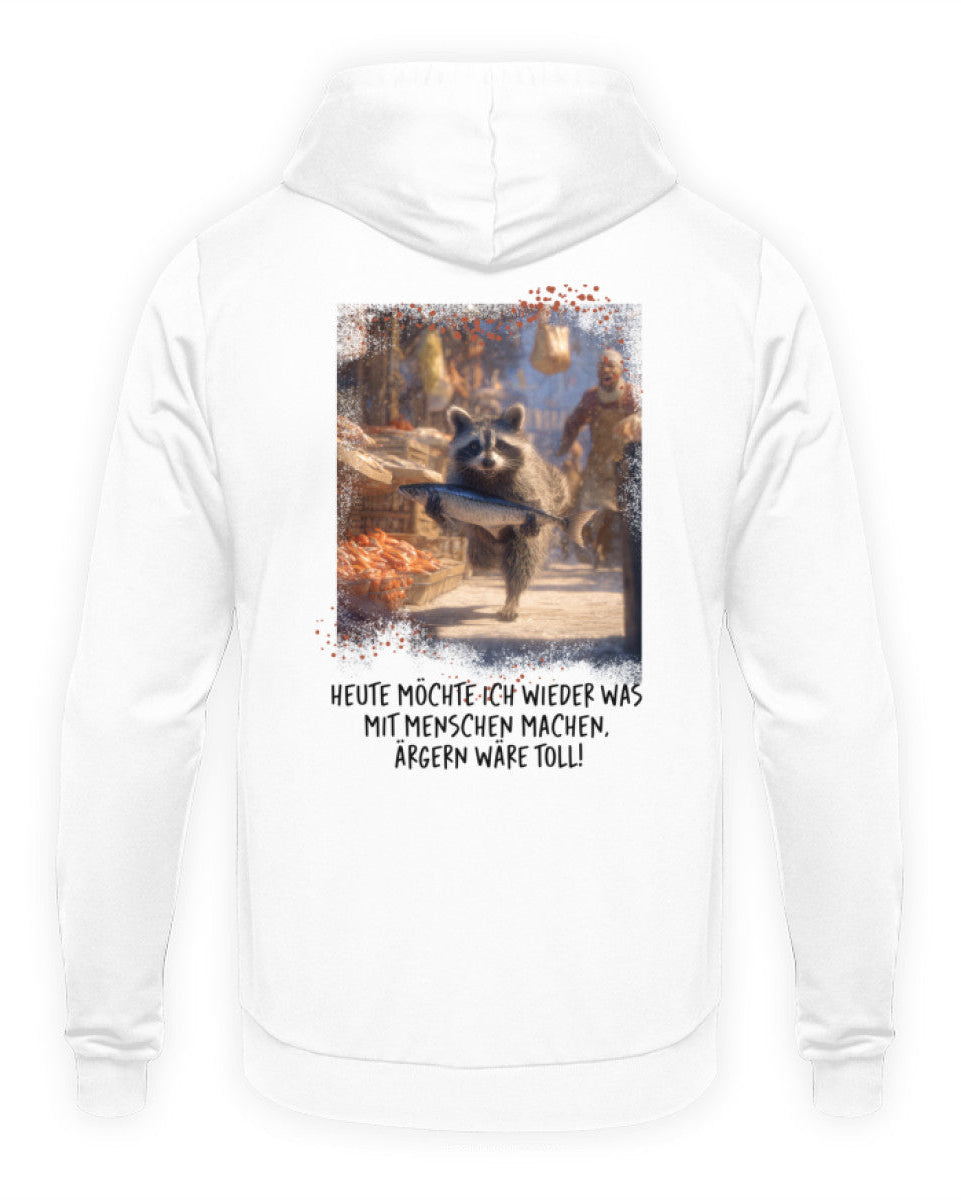 Waschbär ärgert Unisex Hoodie