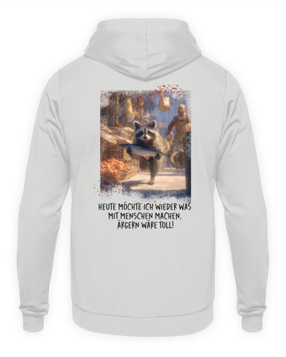 Waschbär ärgert Unisex Hoodie