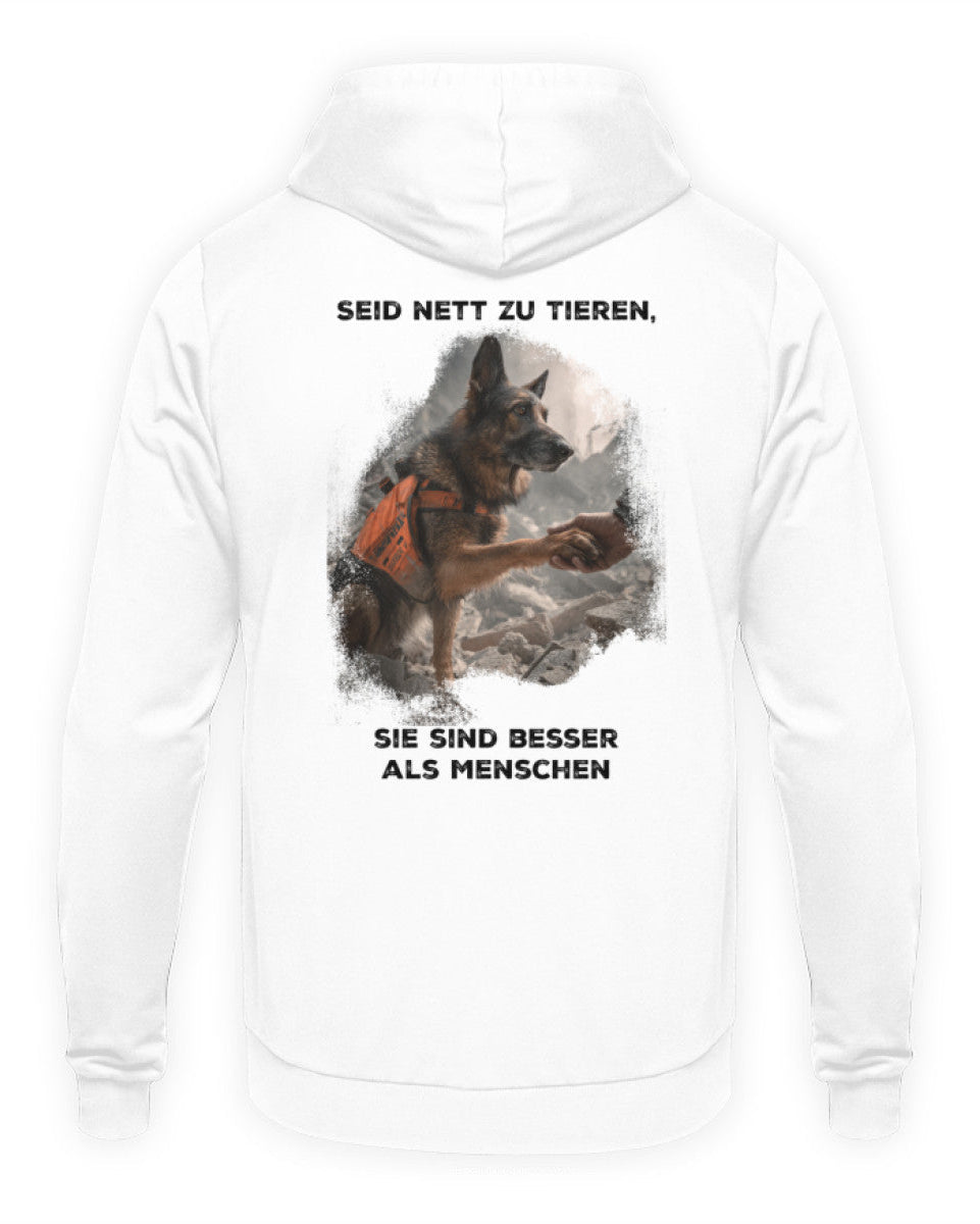 Tiere sind besser als Wir Unisex Hoodie