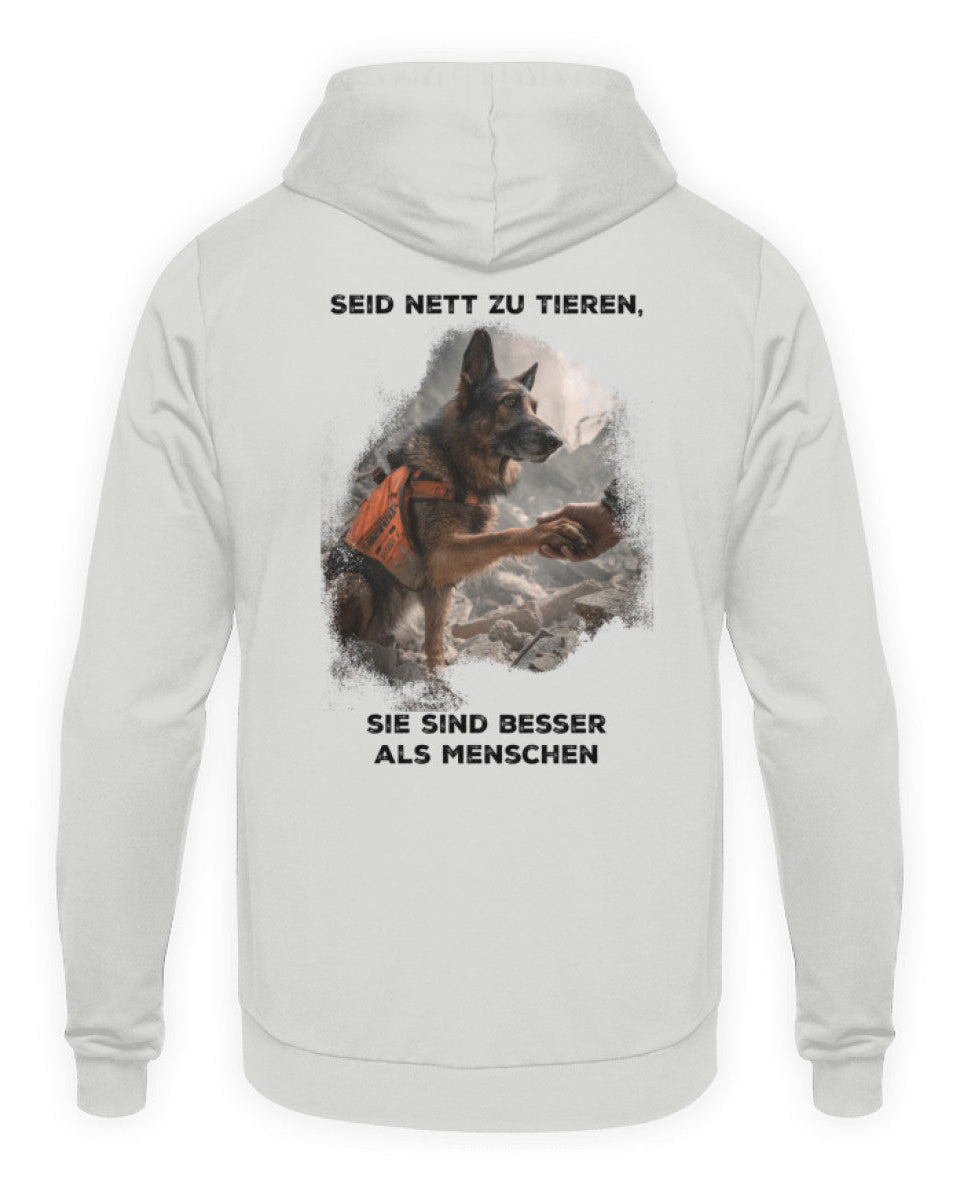 Tiere sind besser als Wir Unisex Hoodie