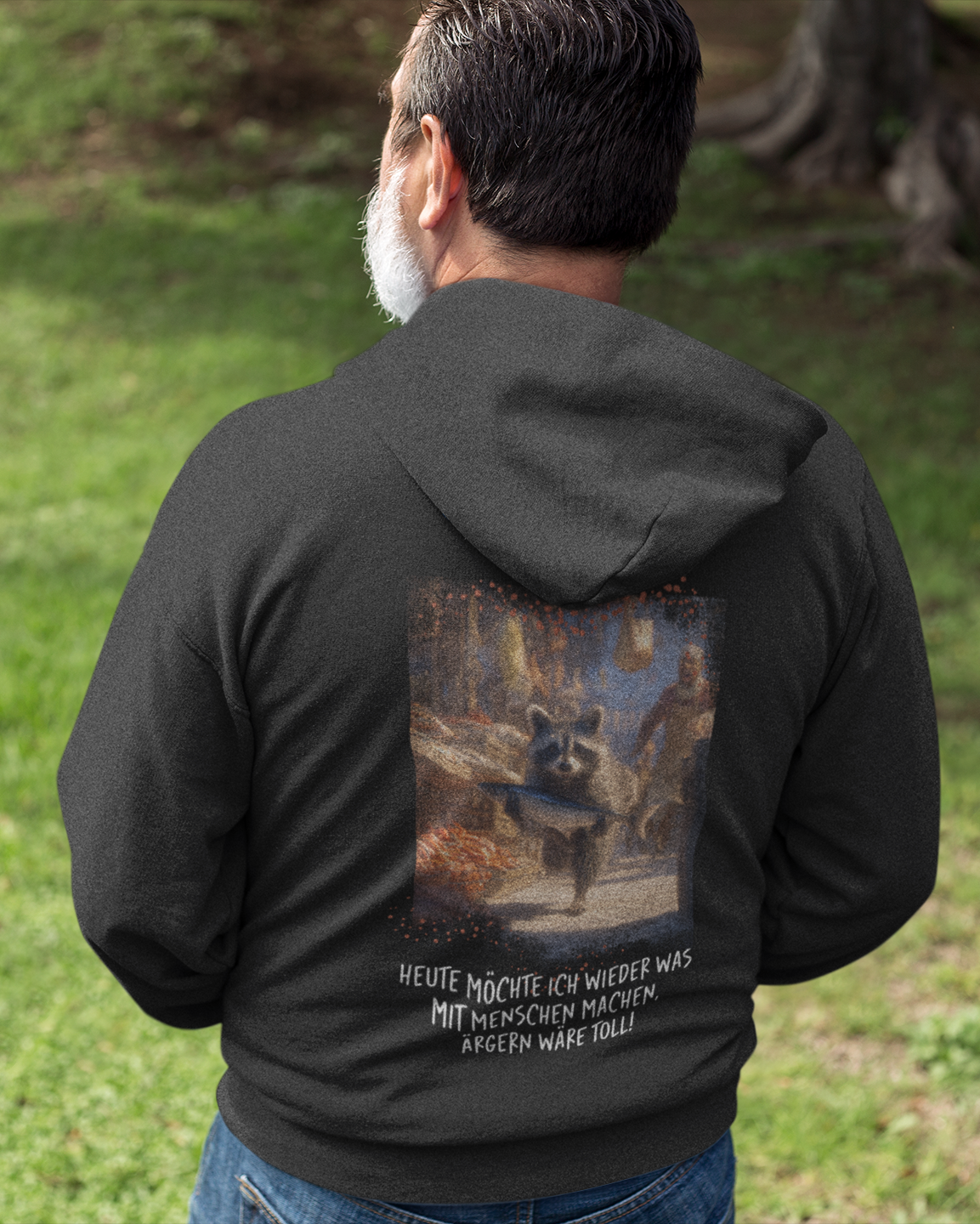 Waschbär ärgert Unisex Hoodie