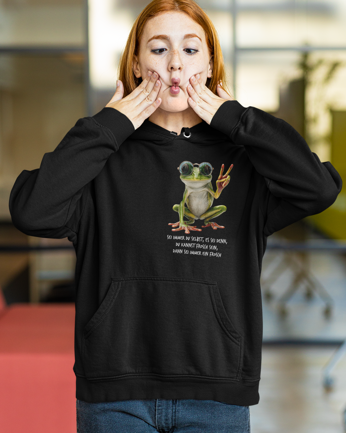 Sei ein Frosch Unisex Hoodie