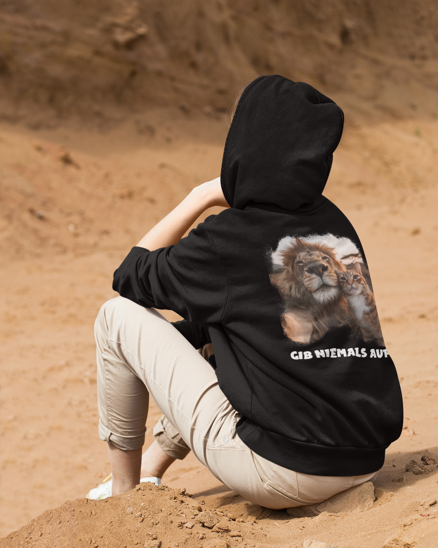 Gib niemals auf Unisex Hoodie